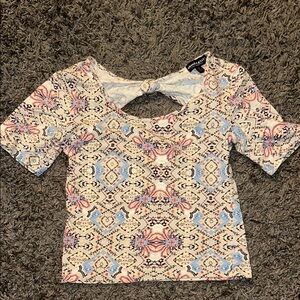 Patterned Short Sleeve Top